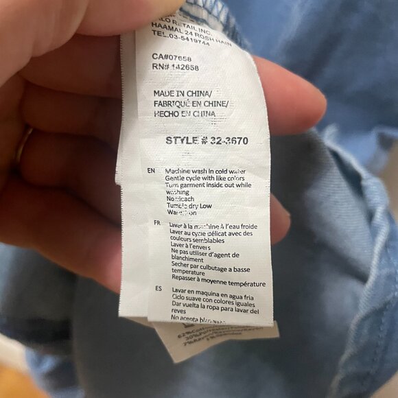 NWT Streetwear Society blue denim a-line style mini dress size XL - Picture 9 of 10